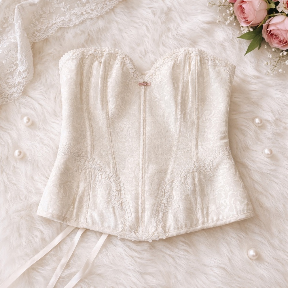 Ivory Strapless Bustier Perfect for Brides
